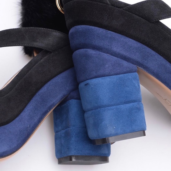 SALVATORE FERRAGAMO Suede Leather Sandals US6.5 EU37 UK4 Gancini Buckle - Picture 6 of 6